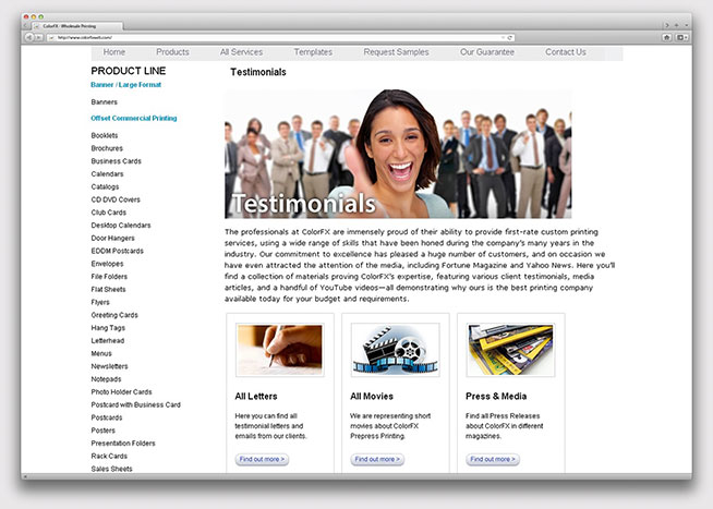 ColorFX - Testimonials ColorFX - Testimonials
